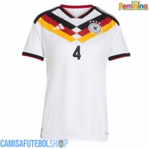 Camisa de time de futebol Alemanha Jonathan Tah #4 Replicas 1º Equipamento Feminina Mundo 2026 Manga Curta